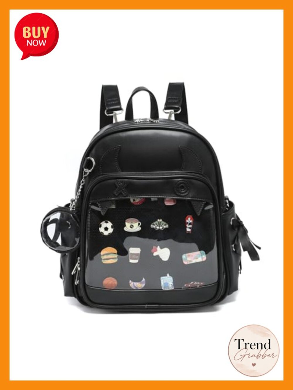 Gothic Halloween Devil Ita Backpack Crossbody Purse for Anime Cosplay